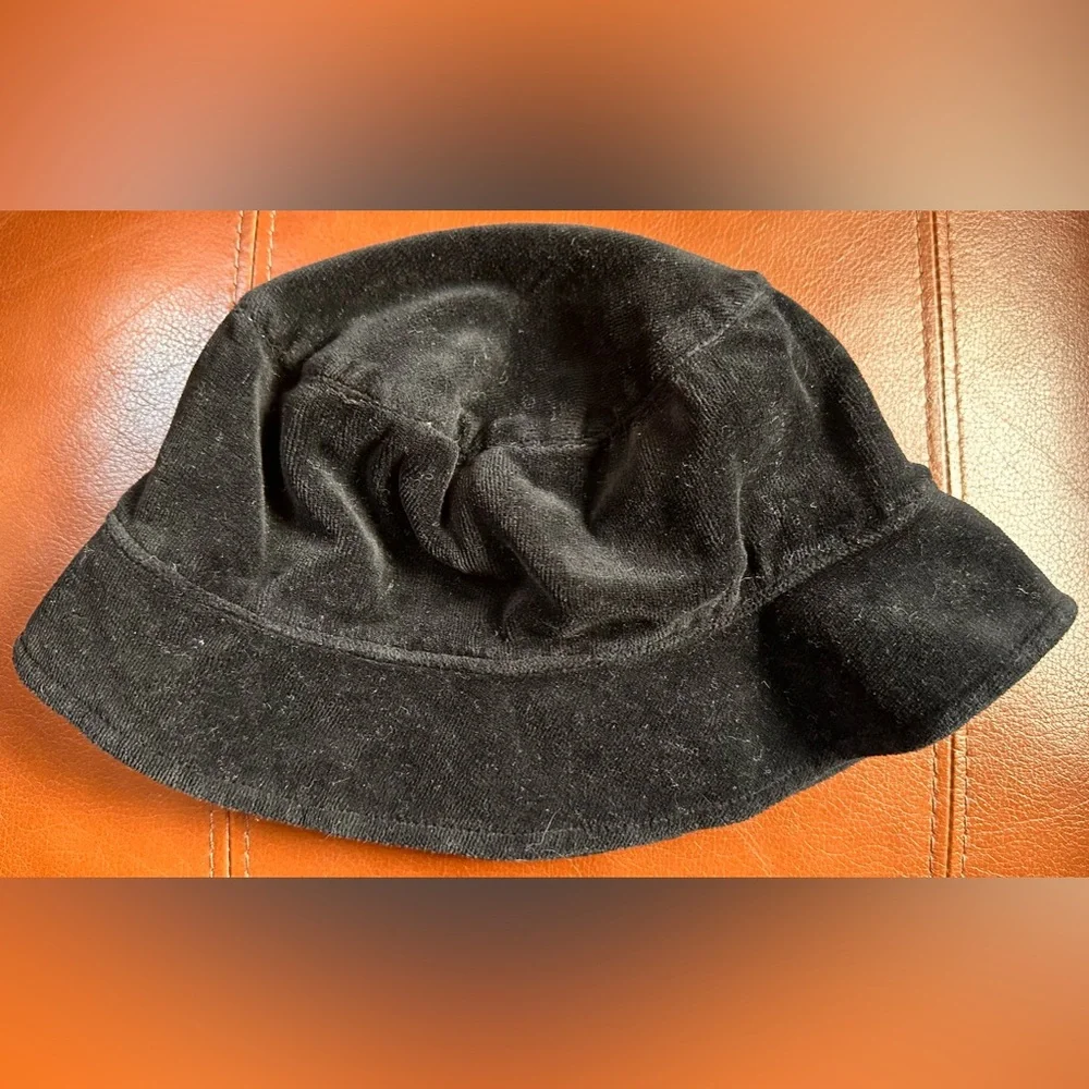 LADIES HARD TAIL Vintage Black Velour Floppy Bucket Hat
